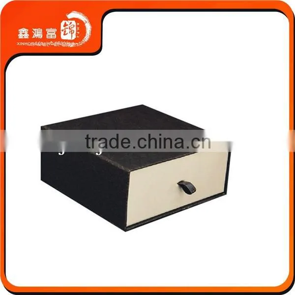 xhfj custom brown black luxury drawer paper box for gift