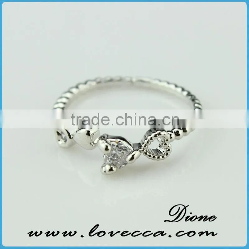 Wholesale women beautiful 925 solid band jewelry charms dubai design silver ring
