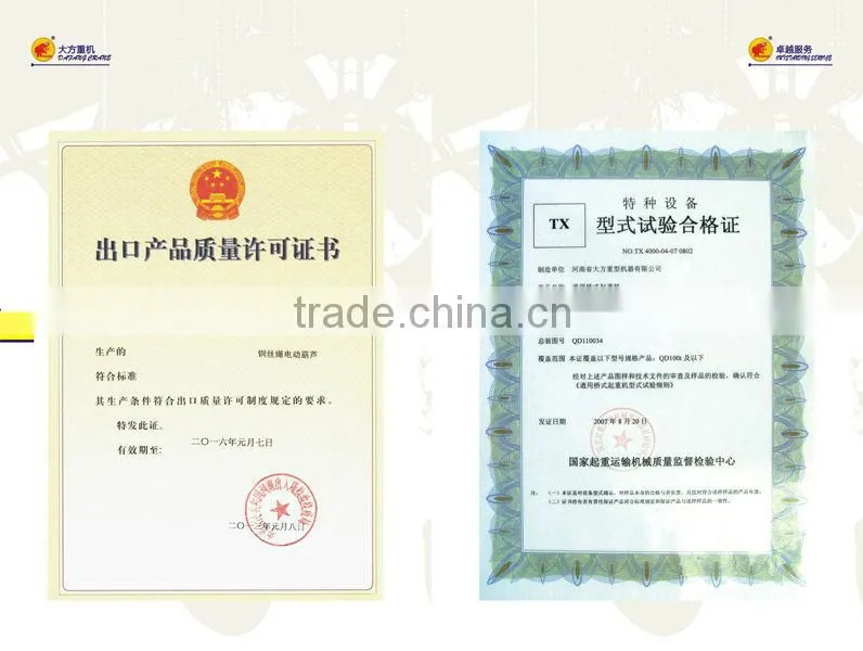 Double Speed 20T Electric Hoist with Trolley, Electrc Hoist Manufacturer