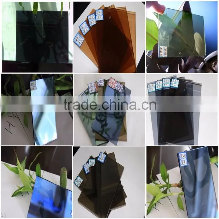 3mm-12mm Bronze/Gray/Green/Blue/Clear Float Reflective Glass Price m2