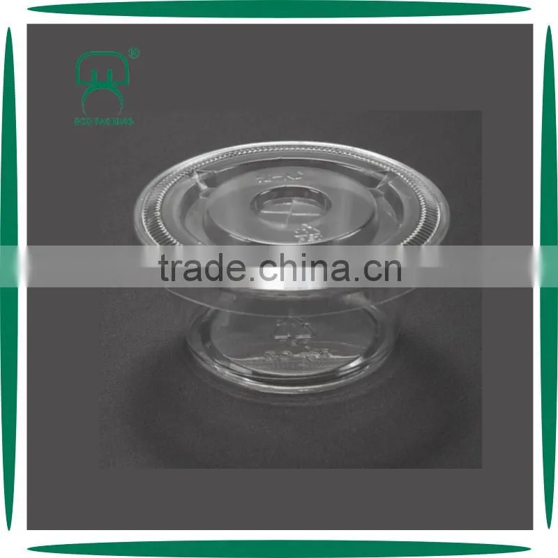 disposable PET ingredient 3 oz plastic cups with lid