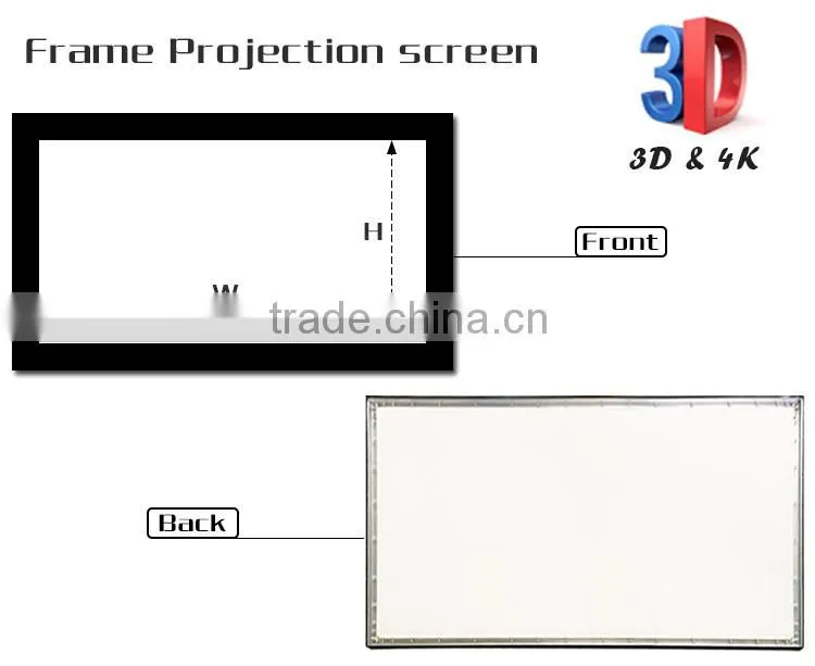rear projection screen projector screen fabric 250 inch projection screen