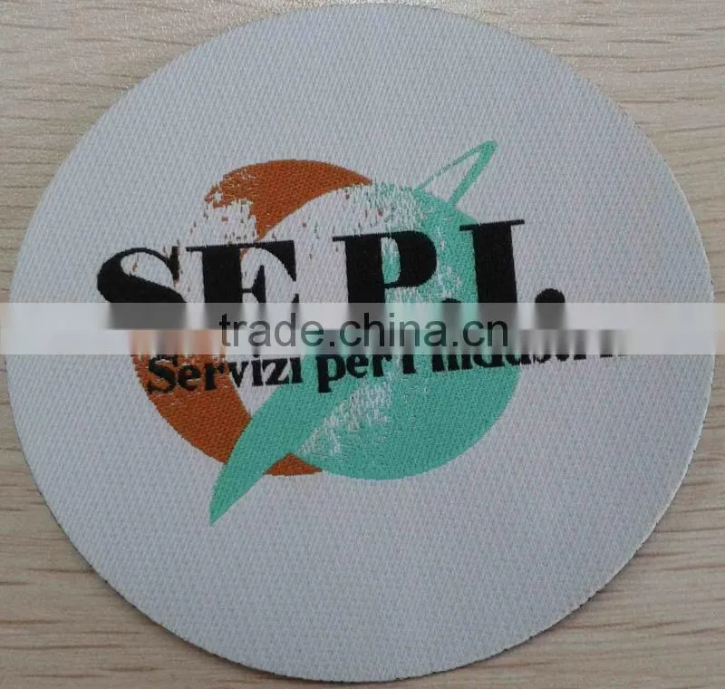 washable garment woven patch with merrowed border