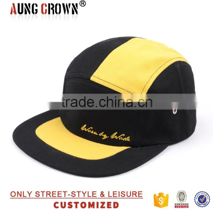 custom cotton 5 panel hat embroidery logo