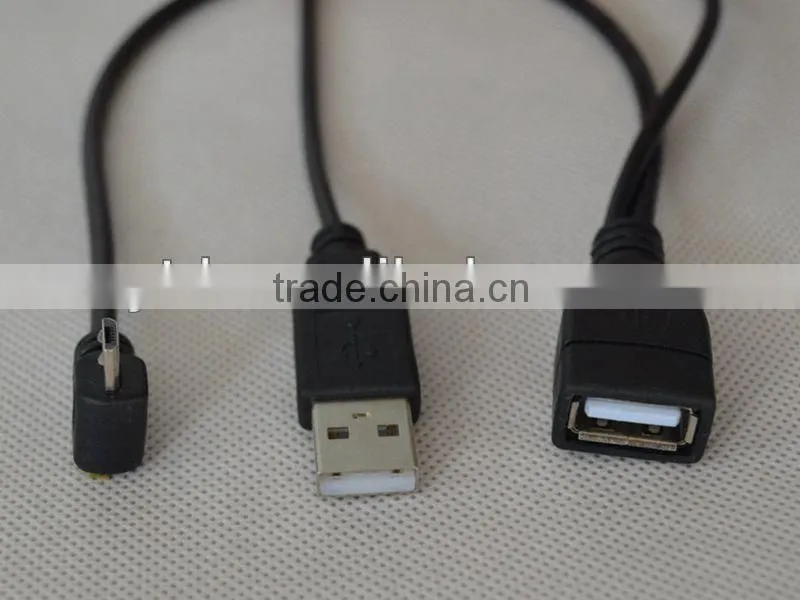 Different styles usb splitter cable 2 female 1 male male and female cable connectors