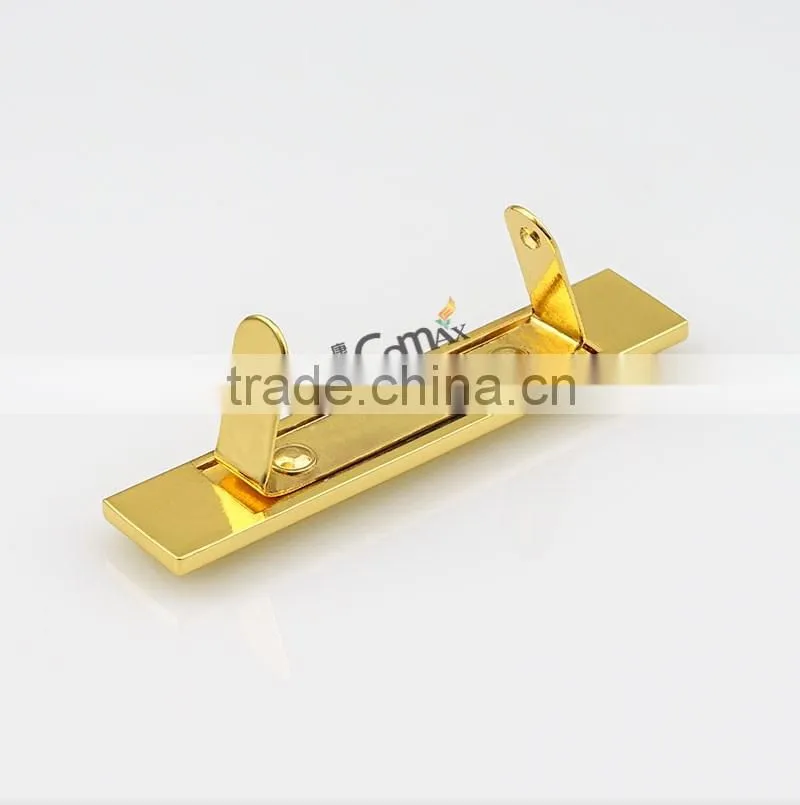 Fashion screw decorative gold metal bag engaved logo label tag