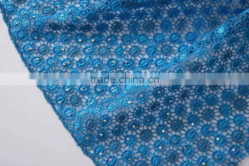 Professional Cotton Polyester Eyelet Embroidery Lace Fabric French Wedding Dress Lace African Net Lace Fabrics Chemical Lace