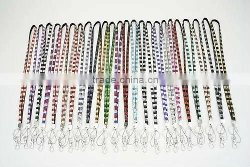 Colored Rhinestone Lanyards