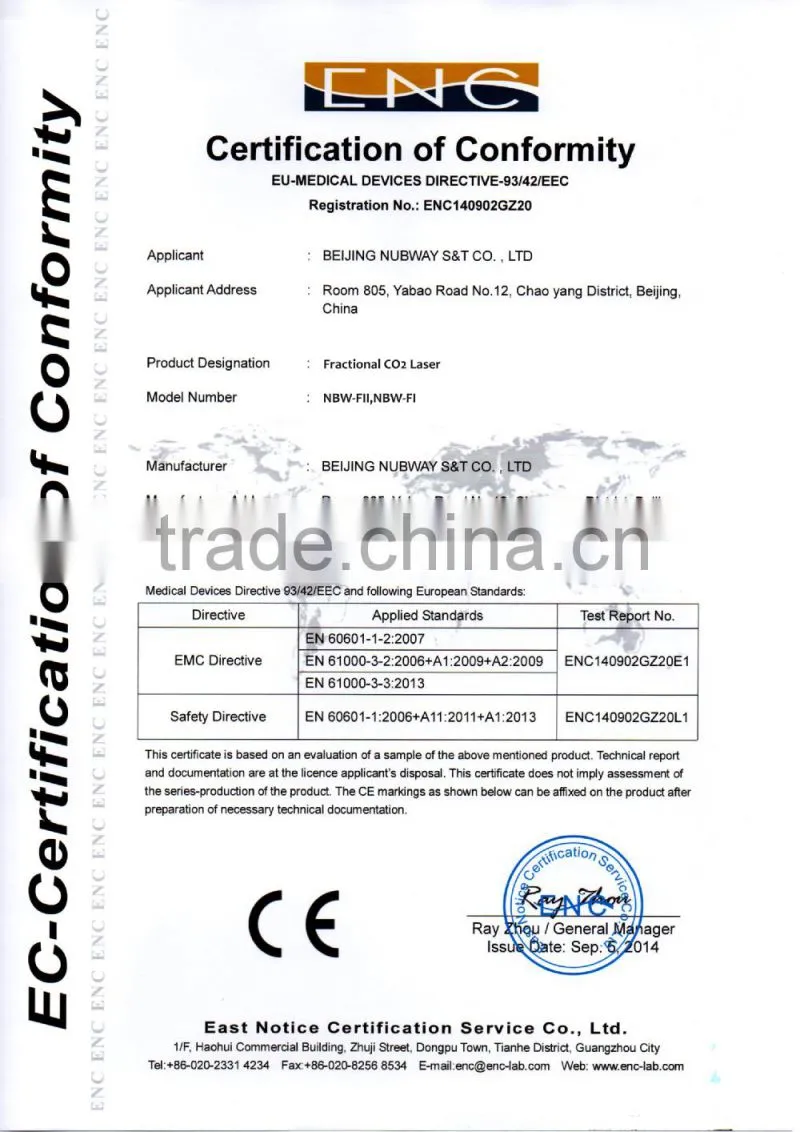 2014 new professional Glass RF tube 10600nm fractional co2 laser 40w co2 fractional laser for skin resurfacing