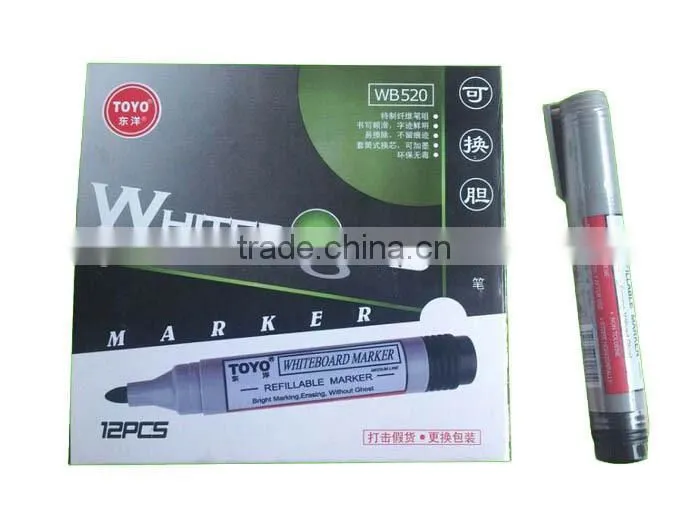 Ink refillable whiteboard marker pen