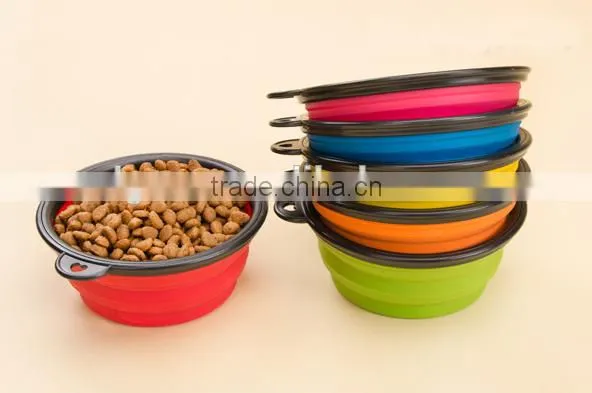 Promotional collapsible silicone pet bowl