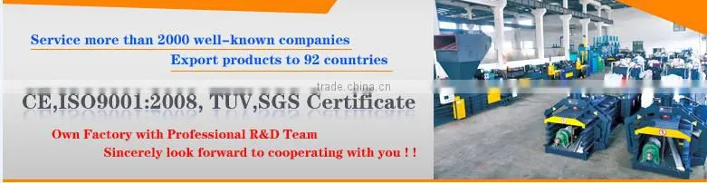 High Efficiency CE Approved Hydraulic Scrap Baling Machine