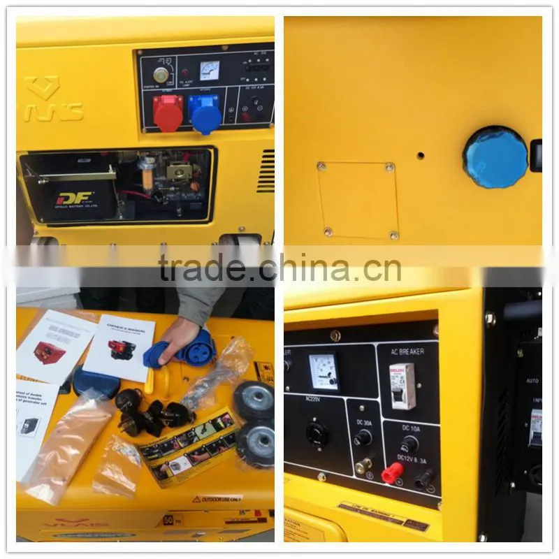 Factory direct Price VLAIS KDE8500T ATS generator 6.5kva ALL Copper diesel generator