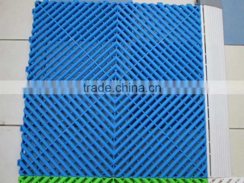 2016 new anti slip Plastic Vinyl Puzzled Interlocked garage matten