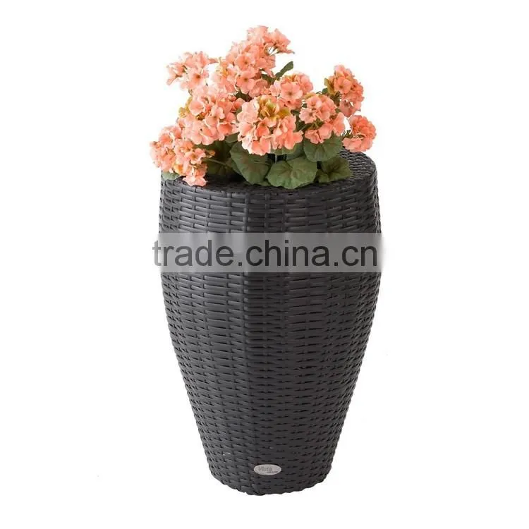 Novelty Plastic Fiber Woven Indoor & Outdoor Flower Pots For Sale