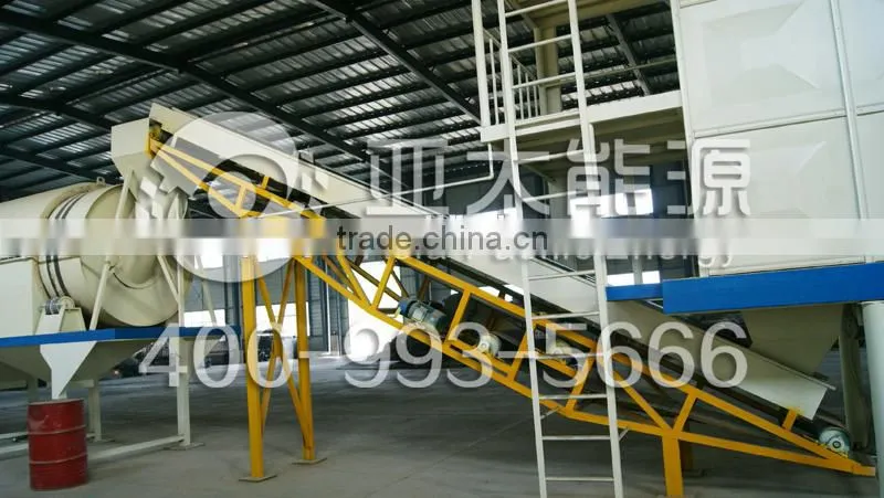 Municipal solid waste sorting equipment line