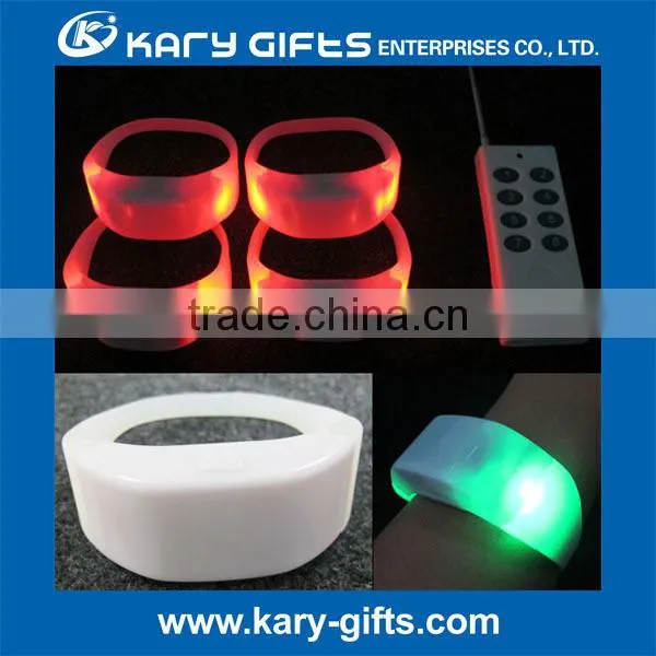 Silicone bright remote radio controlled led wristband light