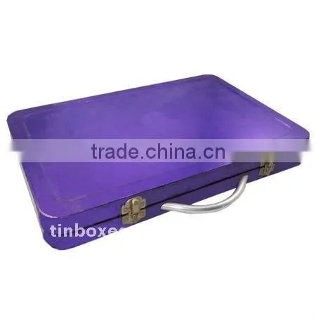 Chinese factory sell big 50 pieces colored pencils tin box with angle(R237)