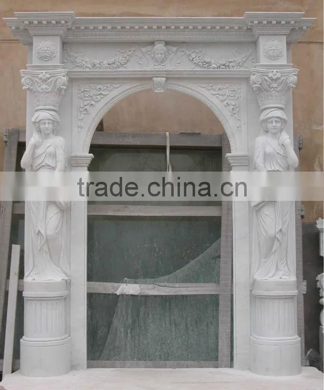 White Marble Arch Door Surround