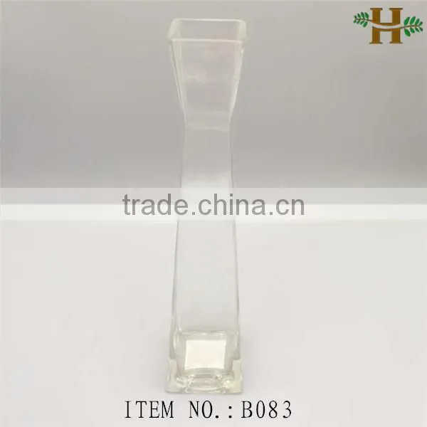 wholesale handblown rectangular clear glass vase