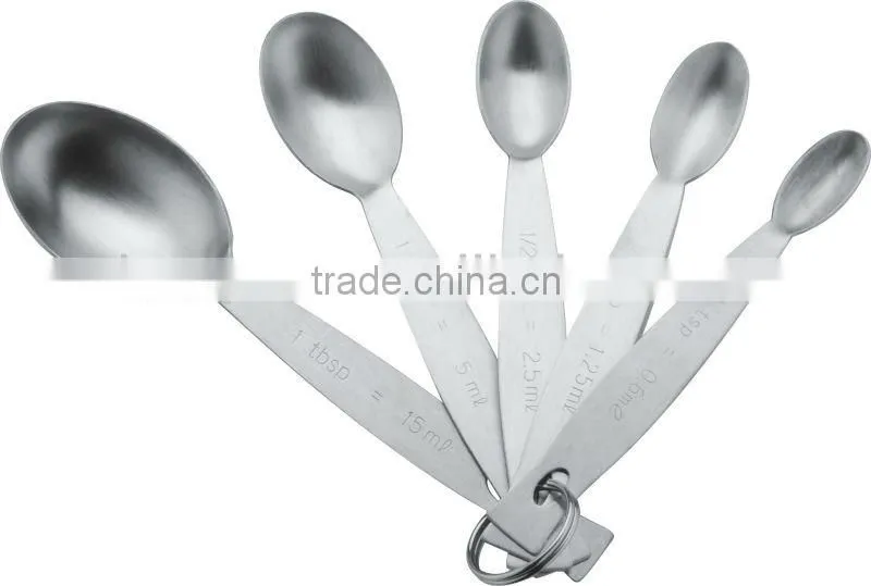 Jiangmen Factory 5 Pieces Stainless Steel Measuring Spoon