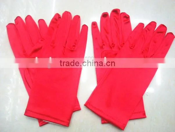 Colorful Decoration Bridal Gloves Sex Satin Gloves