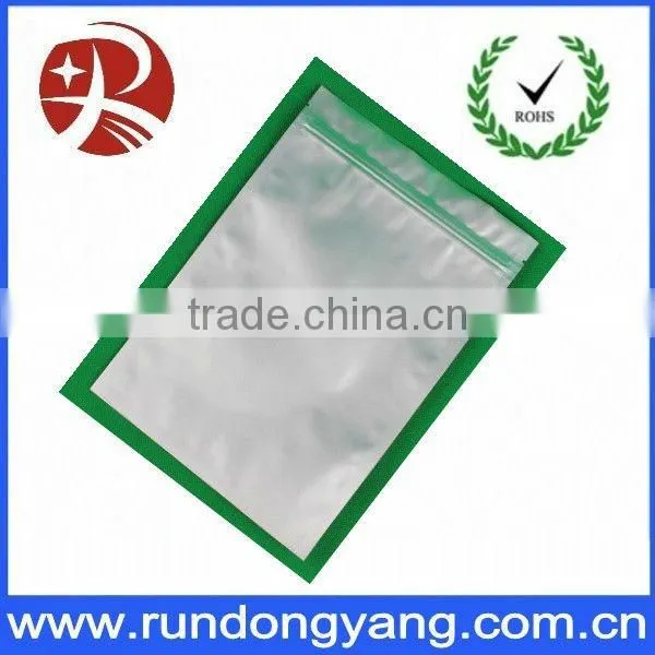 High quality plastic pure aluminum foil bags with zipper bag