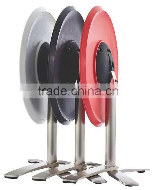 High quality fashion modern outdoor folded ABS top brushed aluminum cocktail table bar table LQ- BT307B