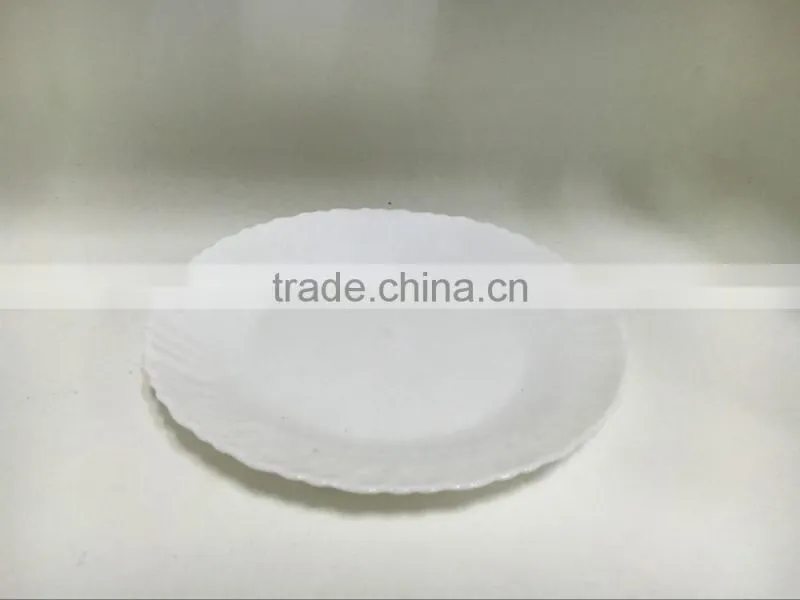 New opal tableware cheap white china plate