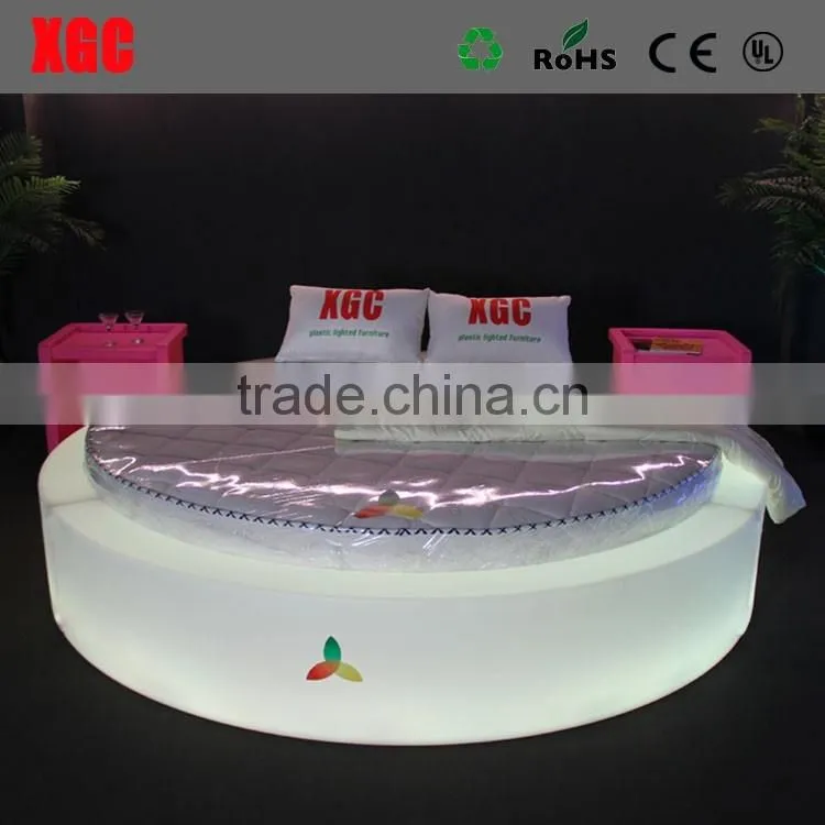 Wholesale Good Quality Colorful Lighting Bed Hotel Bed With LED Light