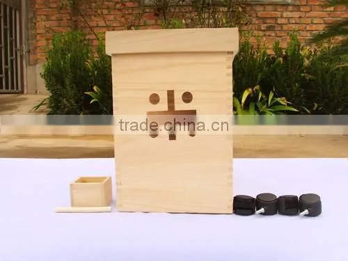 wood material raw rice storage use wooden rice box