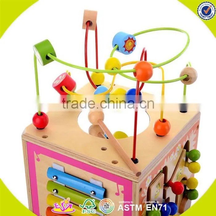 2017 wholesale baby wooden play cube newest kids wooden play cube fashion children wooden play cube W11B123