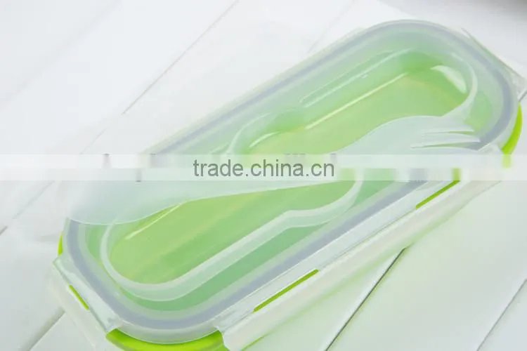 2015 high quality practical heated silicone lunch box