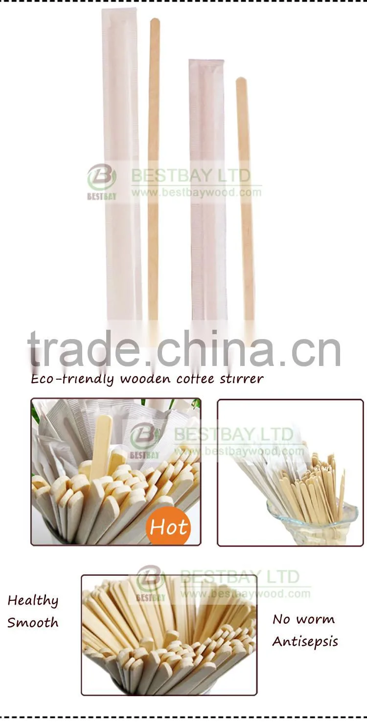 Wooden coffee stirrers Individually packed
