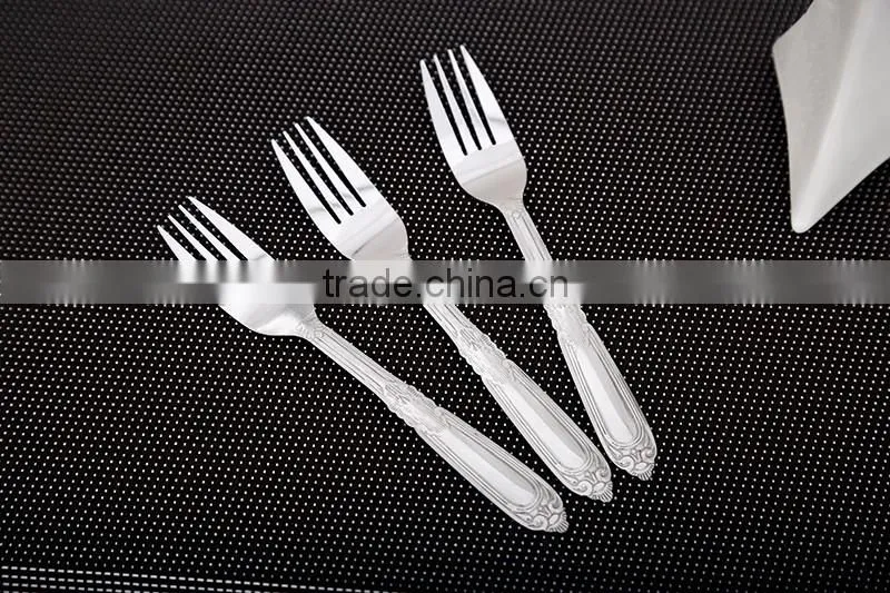 Factory Direct Wholesale Stainless Steel Dessert Fork with stainless steel tableware set