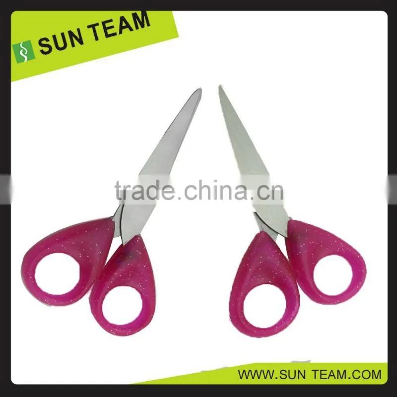 SC018A 5" Bling round hole handle best quality student scissors for paper cutting