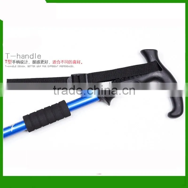 Ultra-light Telescopic Hiking Stick Anti-shock Anti-skid Walking Stick Trekking Pole 4 section Alpenstock