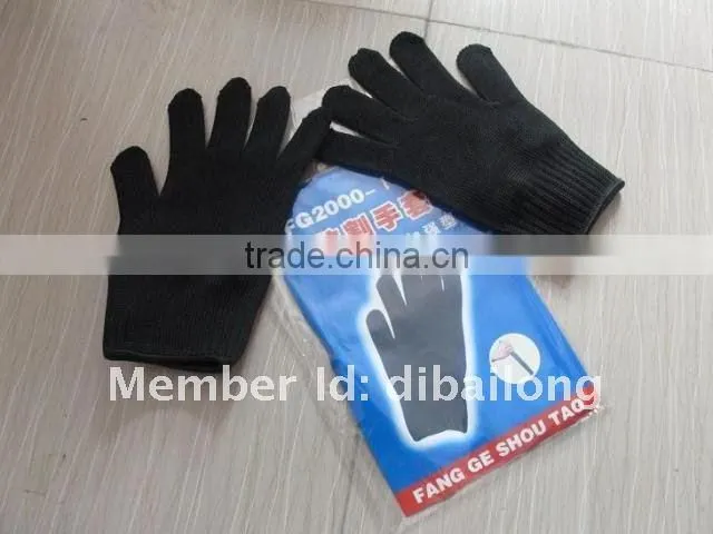 New Black Anti-CUT Glove Cut Resistant Knitted Anti Cut Gloves Protect Hands