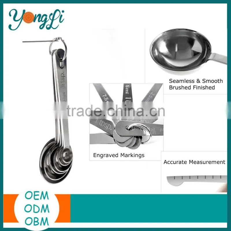 Wholesale Amazon Kitchen Measur Set Stainless Steel Measuring Spoon Tools