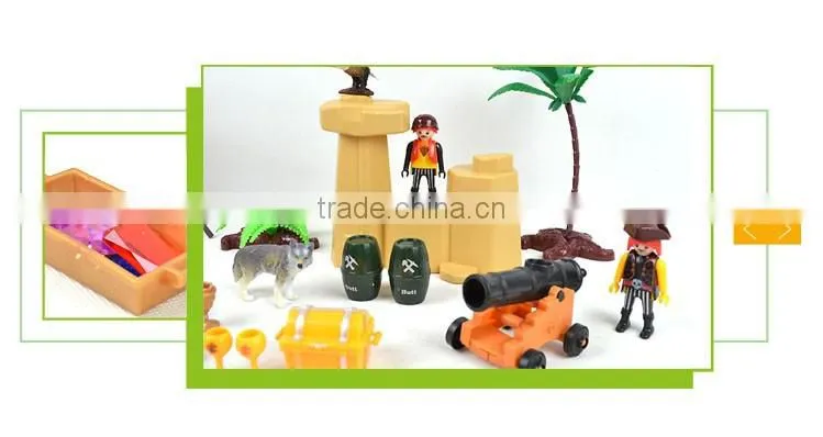 New design cheap pretend play toy plastic mini pirate set