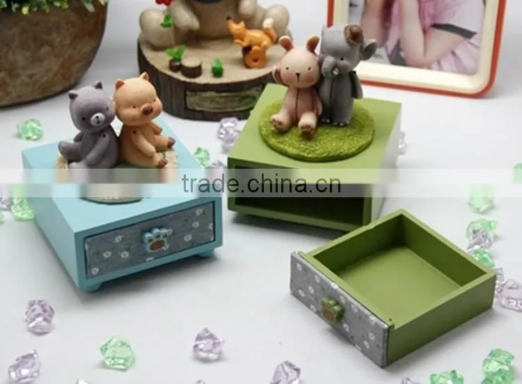 Lovely graceful pretty wooden jewellery box