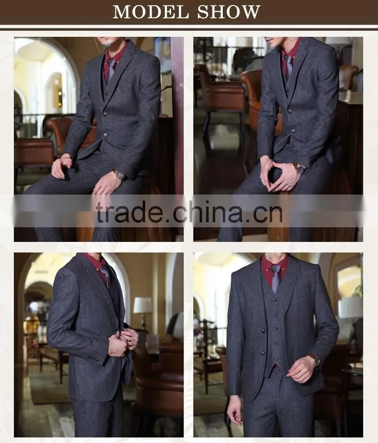 2015 hot sale bespoke tailored made men's business suits made in china