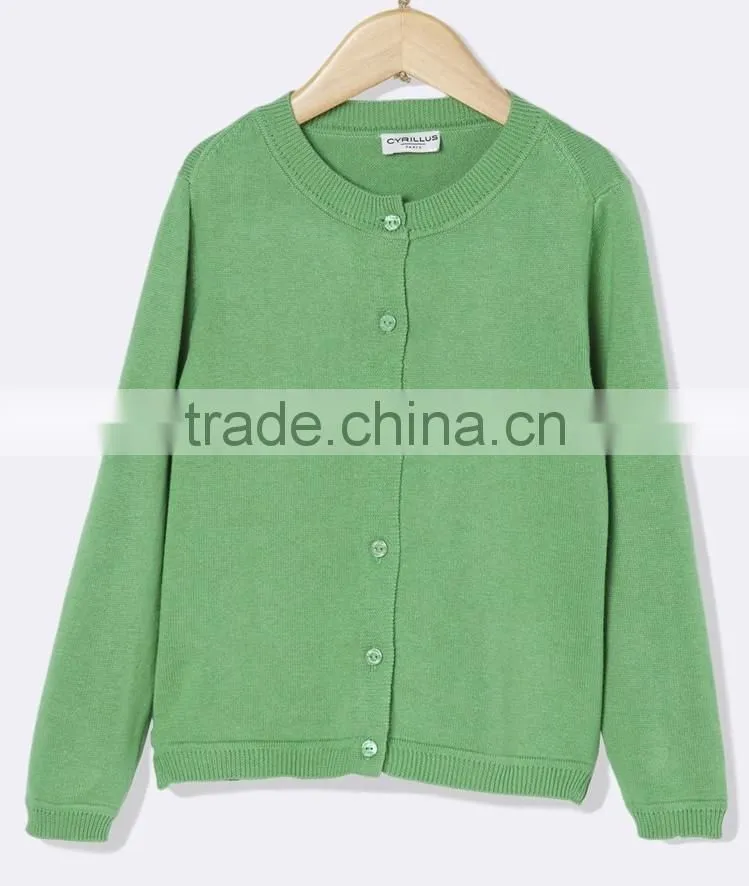 High Quality Girl's Mint Green 100% cotton essential cardigan (BKNB23)