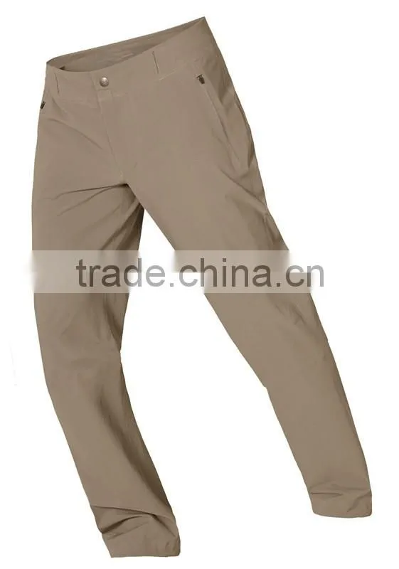 2016 Brown fashion pants with fleece lining softshell pants men