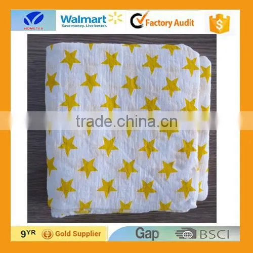 Factory Made 47"X47" Organic Cotton Baby Muslin Swaddle Blanket