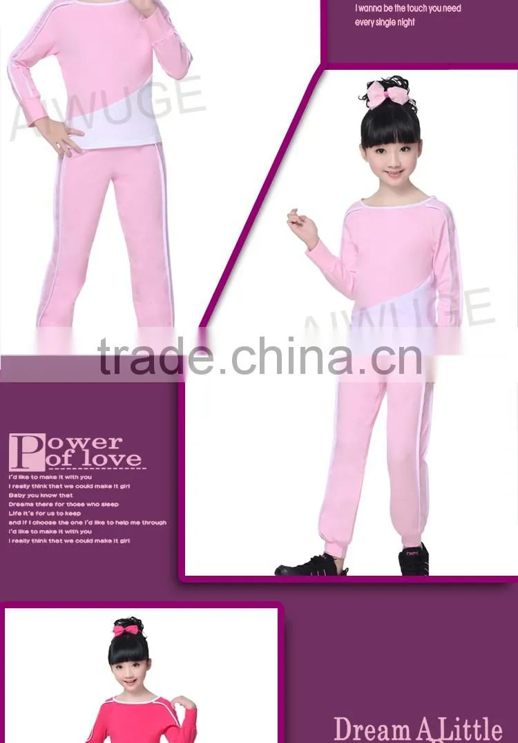 New Spring Girls Boutique Clothing Sets O Neck Long Sleeve Trendy Tracksuits Children Gymnastics/Sport Suits
