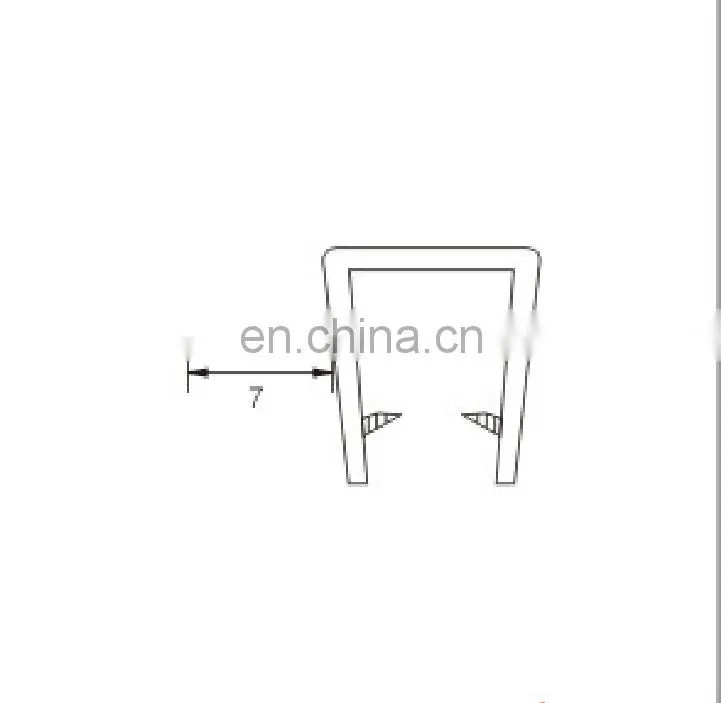 PVC shower door waterproof strip and seal for 8mm glass door