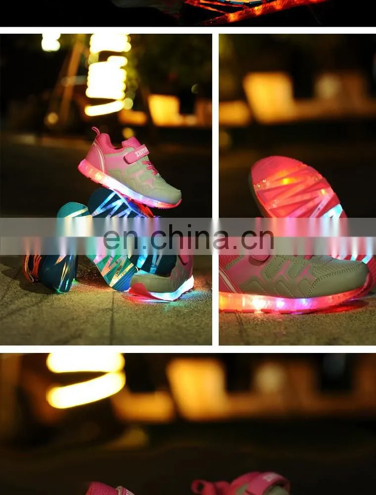 Wholesale hot Children kids USB rechargeable LED shoes Latest light up shoes for kids