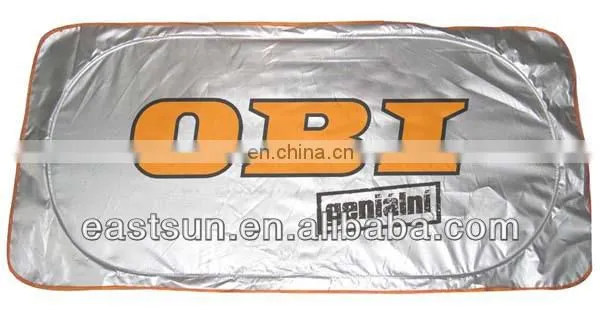 silver polyester foldable Car front sunshade