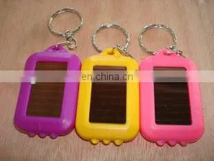 Promotional Led Light Solar Key chains Lovely led key chains can be print logo for promotion
